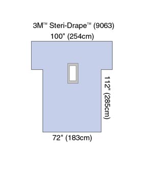 Abdominal Drape 3M™ Steri-Drape™ Laparotomy Drape 112 W X 100 L Inch Sterile