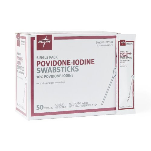 Impregnated Swabstick 10% Strength Povidone-Iodine Individual Packet NonSterile
