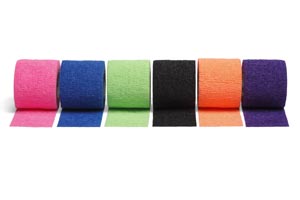 Cohesive Bandage 3M™ Coban™ LF 2 Inch X 5 Yard Standard Compression Self-adherent Closure Bright Green / Bright Orange / Bright Pink / Purple / Blue / Black NonSterile