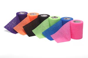 Cohesive Bandage 3M™ Coban™ LF 3 Inch X 5 Yard Standard Compression Self-adherent Closure Bright Green / Bright Orange / Bright Pink / Purple / Blue / Black NonSterile