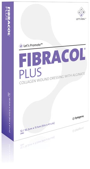 Collagen Dressing Fibracol™ Plus Collagen / Alginate 4 X 4 Inch 12 per Pack
