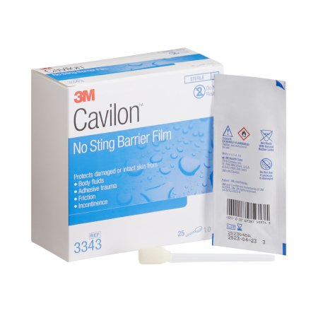 Skin Barrier Applicator 3M™ Cavilon™ No Sting 26 to 62% Strength Hexamethyldisiloxane / Isooctane / Acrylate Terpolymer / Polyphenylmethylsiloxane Individual Packet Sterile
