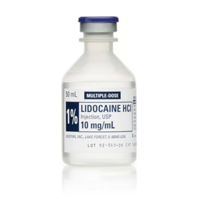 Lidocaine HCl 1%, 10 mg / mL Injection Multiple Dose Vial 50 mL
