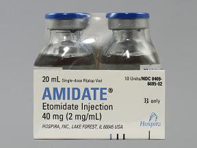 Etomidate 2 mg / mL Injection Single Dose Vial 20 mL