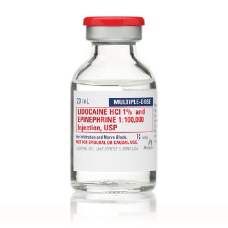 Lidocaine HCl 1%, 10 mg / mL Injection Multiple Dose Vial 20 mL