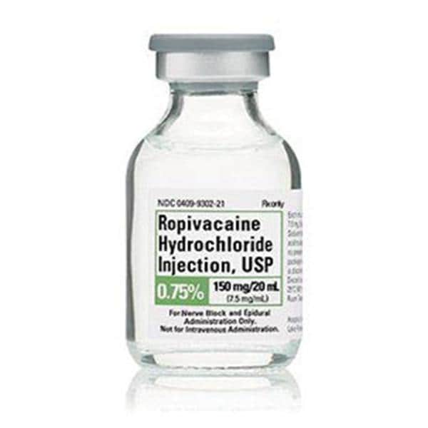 Ropivacaine HCl, Preservative Free 7.5 mg / mL Injection Single Dose Vial 20 mL