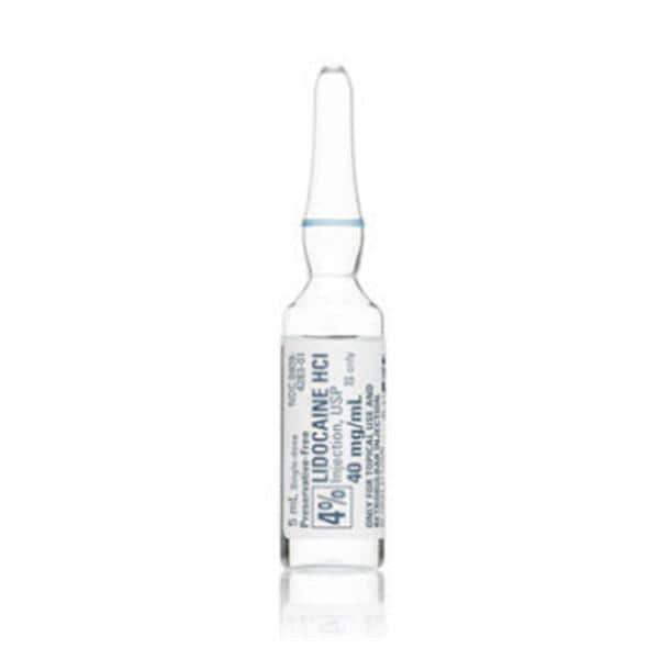 Lidocaine HCl, Preservative Free 4%, 40 mg / mL Injection Ampule 5 mL