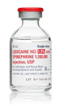 Lidocaine HCl / Epinephrine 1.5% - 1:200,000 Injection Single Dose Vial 30 mL