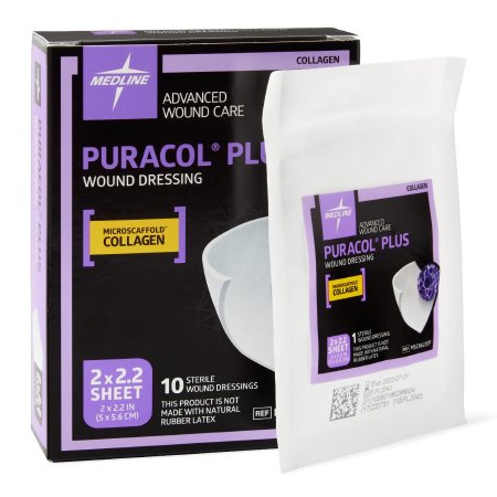 Collagen Dressing Puracol™ Plus Collagen 2 X 2-1/4 Inch 10 per Pack