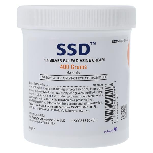 SSD™ Silver Sulfadiazine 1% Cream Jar 400 Gram