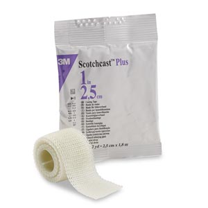 Cast Tape 3M™ Scotchcast™ Plus 1 Inch X 6 Foot Fiberglass / Resin White