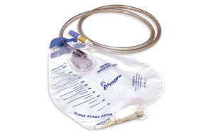 Urinary Drain Bag Anti-Reflux Valve Sterile Fluid Path 2000 mL Vinyl