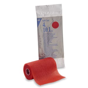 Cast Tape 3M™ Scotchcast™ Soft Cast 4 Inch X 12 Foot Fiberglass Red