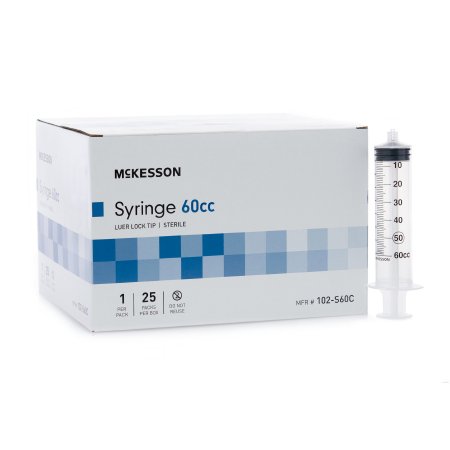 General Purpose Syringe McKesson 60 mL Blister Pack Luer Lock Tip Without Safety