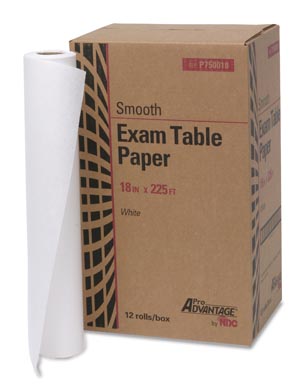 Table Paper McKesson 18 Inch Width White Smooth