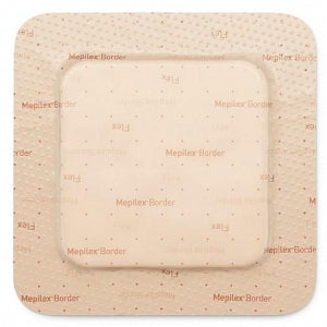 Silicone Foam Dressing Mepilex® Border Flex 6 X 6 Inch Square Adhesive with Border Sterile