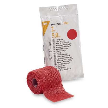 Cast Tape 3M™ Scotchcast™ Plus 2 Inch X 12 Foot Fiberglass / Resin Red