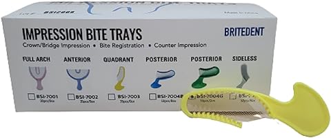 U-HOLD Bite Trays, Quadrant, Yellow, 35/bx, 20 bx/cs