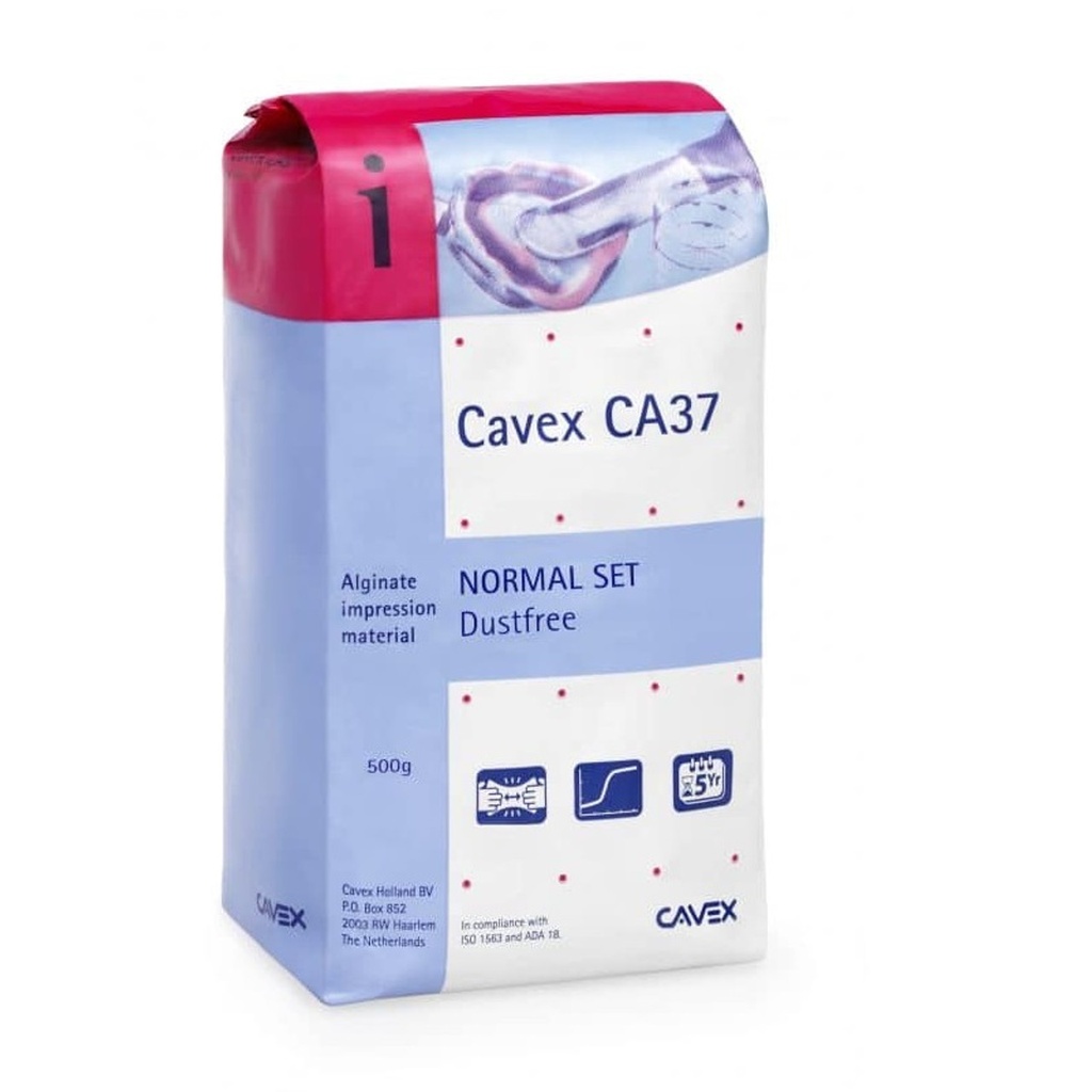 Cavex CA37 Alginate, Regular Set, Dust-free, 500g bag, 20 bg/cs