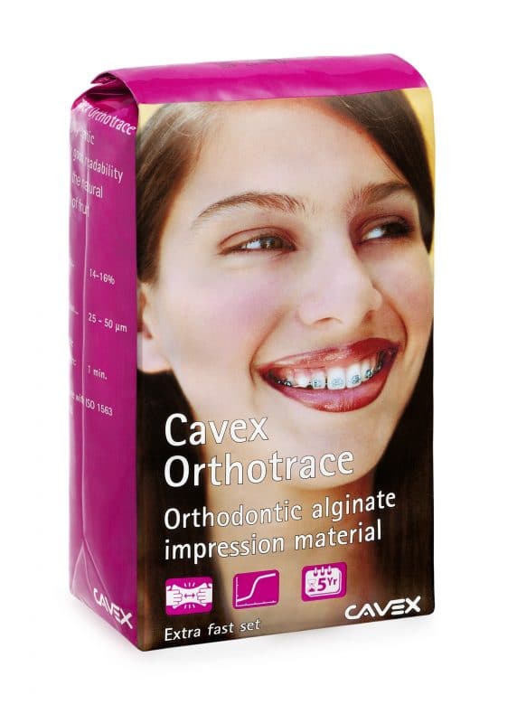 Cavex Orthotrace Orthodontic Alginate, Extra Fast Set, Dust-free, 500g bag, 20 bg/cs