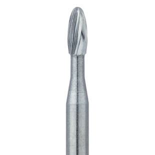 FG 7404 Egg shaped, 12 blade, trimming and finishing carbide Burs, 100/Pk