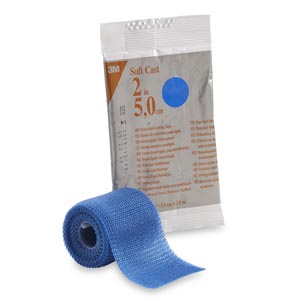 Cast Tape 3M™ Scotchcast™ Soft Cast 2 Inch X 12 Foot Fiberglass Blue