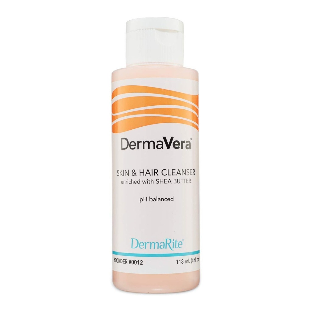 Shampoo and Body Wash DermaVera® 4 oz. Flip Top Bottle Scented
