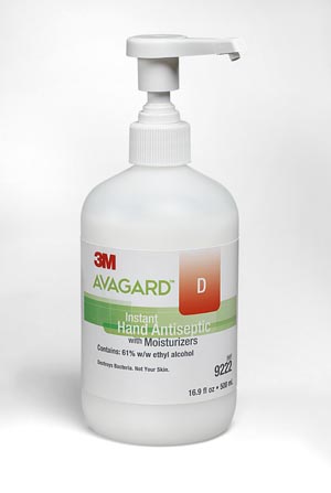 Hand Sanitizer 3M™ Avagard™ D 16 oz. Ethyl Alcohol Gel Pump Bottle