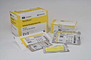 Petrolatum Impregnated Dressing Xeroform® 1 X 8 Inch Gauze Bismuth Tribromophenate / Petrolatum Sterile