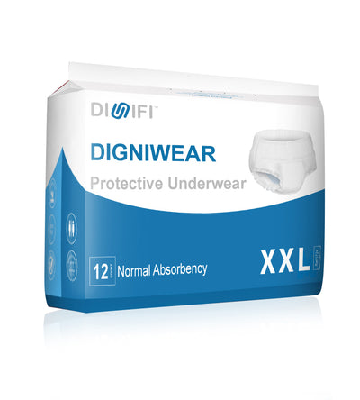 Unisex Adult Absorbent Underwear Dignex® Daily Underwear Diposable XX-Large Disposable Moderate Absorbency