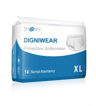 Unisex Adult Absorbent Underwear Dignex® Daily Underwear Diposable X-Large Disposable Moderate Absorbency