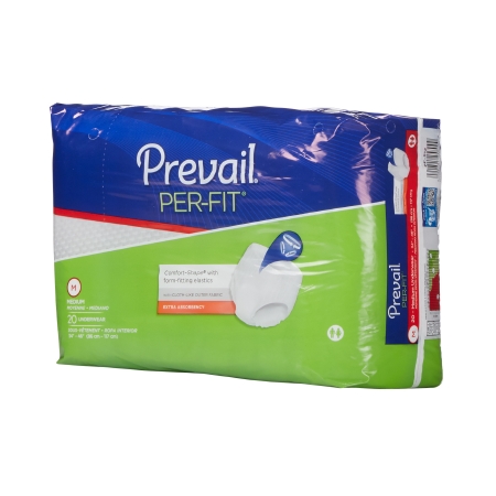 Unisex Adult Absorbent Underwear Prevail® Per-Fit® Pull On with Tear Away Seams Medium Disposable Heavy Absorbency