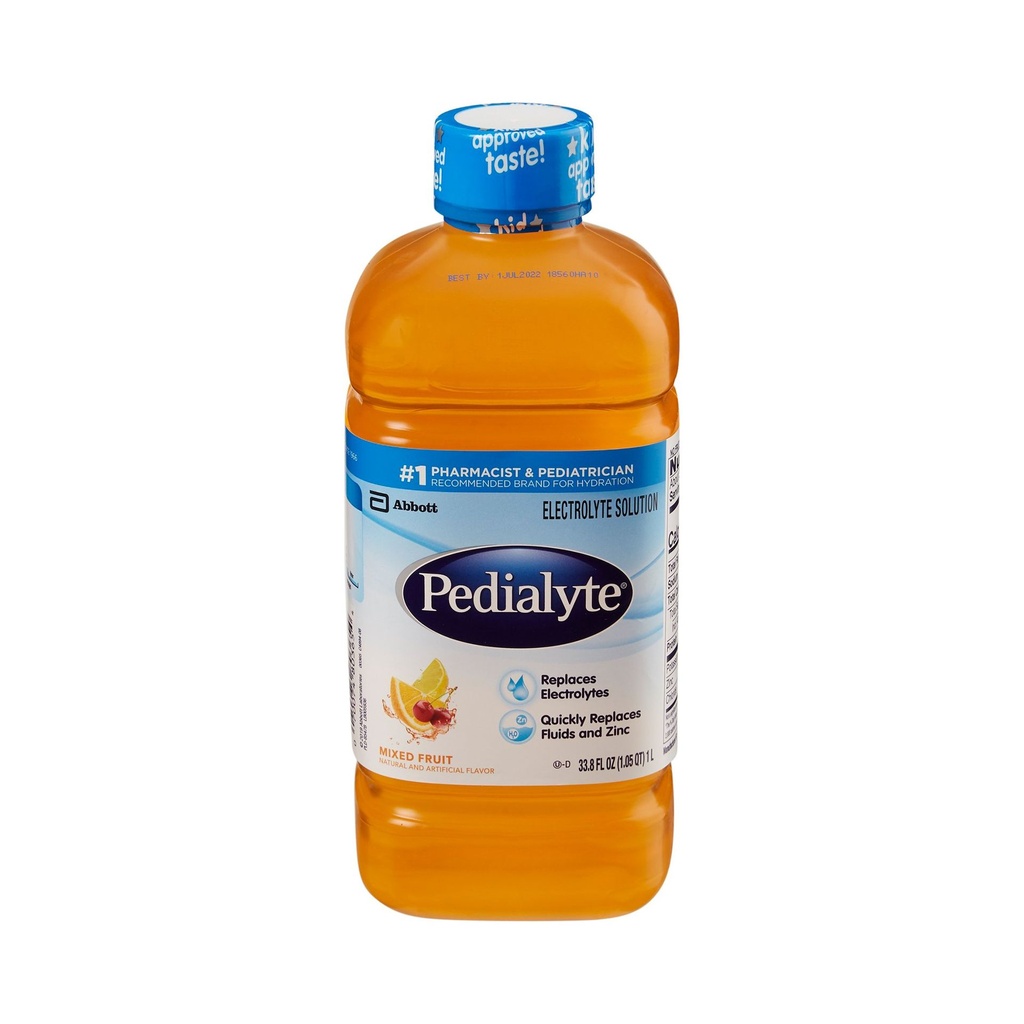 Pediatric Oral Electrolyte Solution Pedialyte® Mixed Fruit Flavor 33.8 oz. Bottle Ready to Use