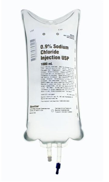 Replacement Preparation Sodium Chloride, Preservative Free 0.9% IV Solution Flexible Bag 1,000 mL