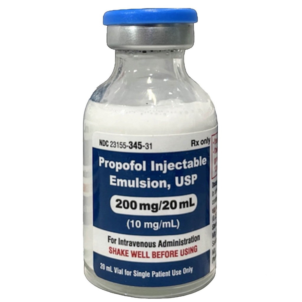 Propofol 1%, 10 mg / mL Injection 20 mL