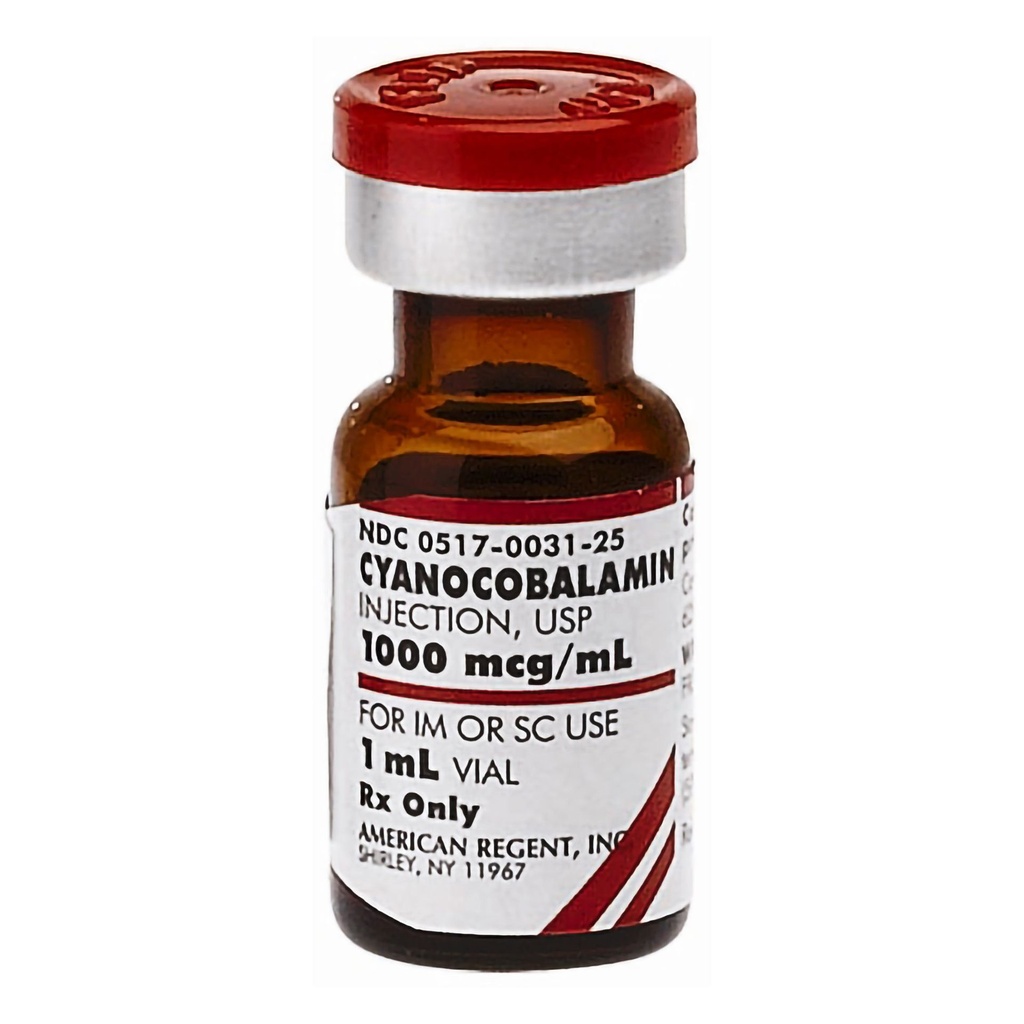 Cyanocobalamin 1,000 mcg / mL Injection 1 mL