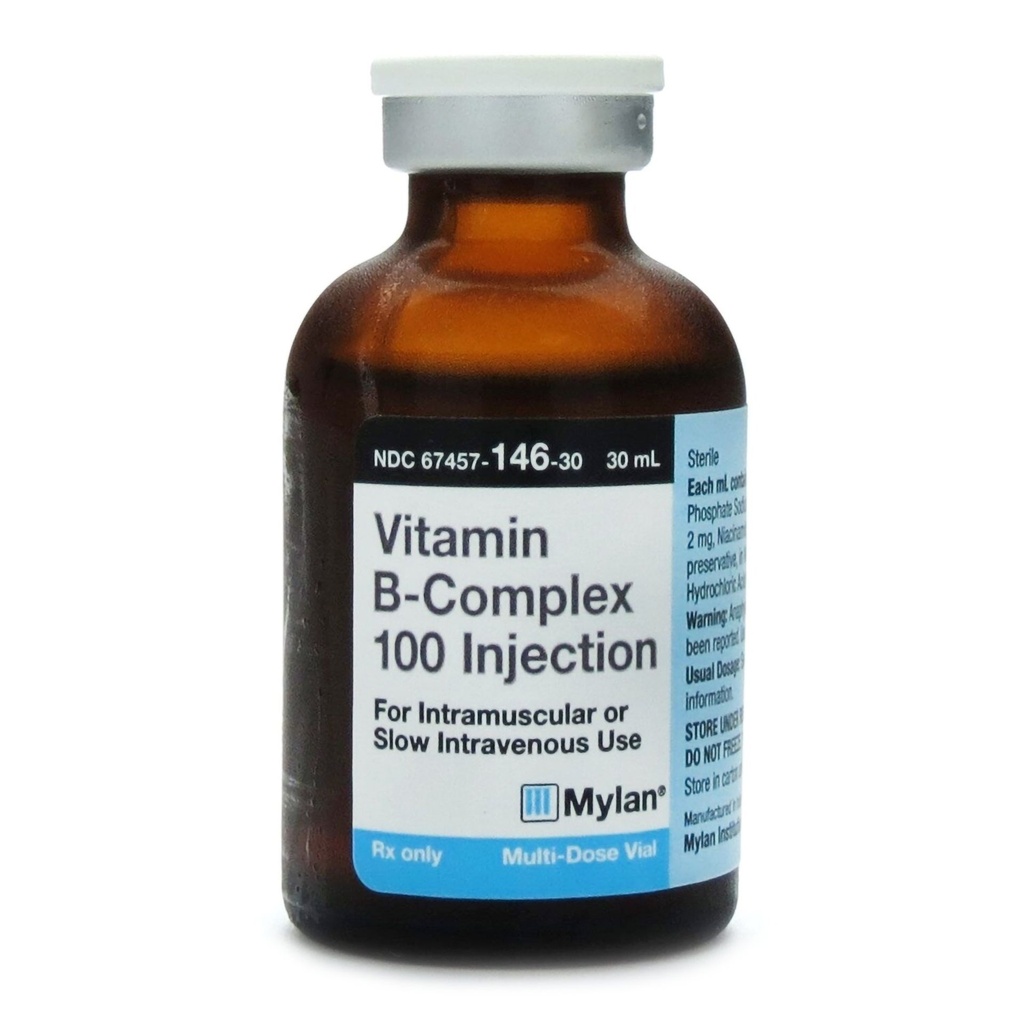 Vitamin B1 / Vitamin B2 / Vitamin B3 / Vitamin B5 / Vitamin B6 100 mg - 2 mg / mL Injection 30 mL