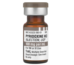 Pyridoxine HCl 100 mg / mL Injection 1 mL