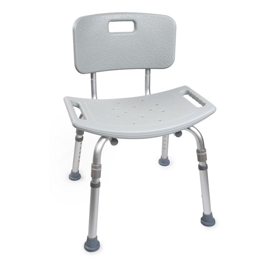 Bath Bench McKesson Without Arms Aluminum Frame Removable Backrest 19-1/4 Inch Seat Width 300 lbs. Weight Capacity