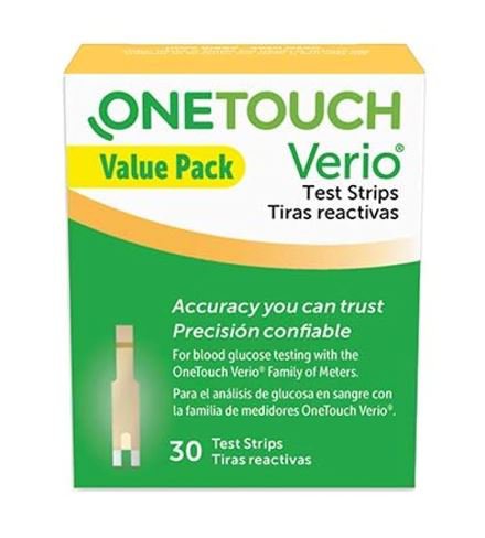 Blood Glucose Test Strips Verio 30 Strips per Pack