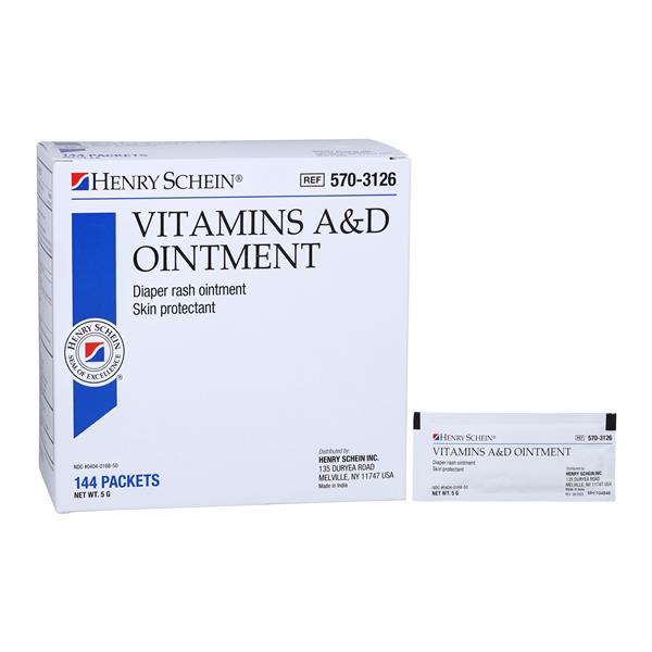 Vitamins A&amp;D Ointment, without Lanolin, 5 g packet, 144/bx, 6 bx/cs