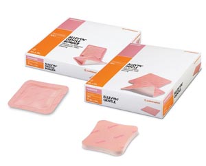 Thin Silicone Foam Dressing Allevyn Gentle Border Lite 2 X 2 Inch Square Silicone Gel Adhesive with Border Sterile