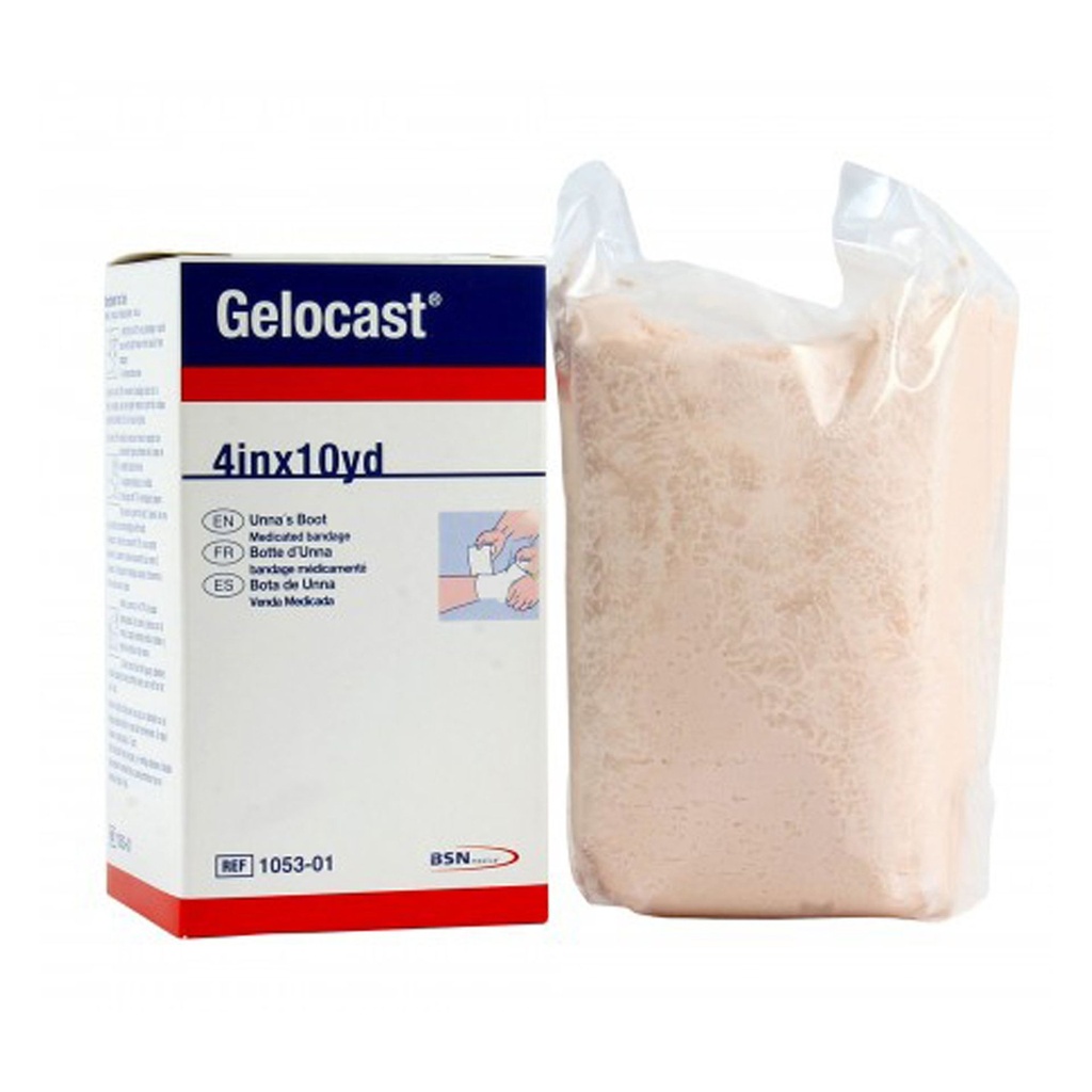 Unna Boot Gelocast® Zinc Oxide / Calamine 4 Inch X 10 Yard