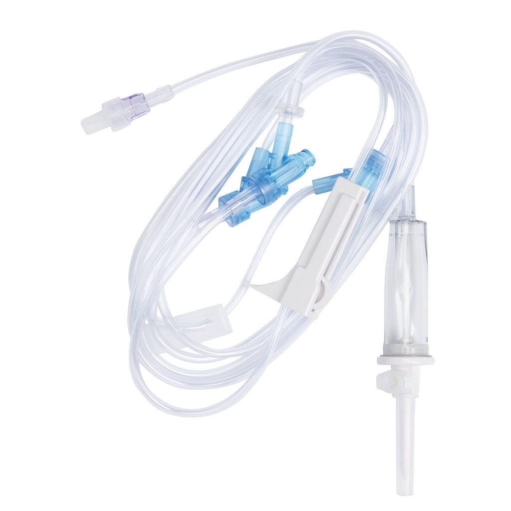 Primary Administration Set SafeDAY™ 15 Drops / mL Drip Rate 112 Inch Tubing 3 Ports