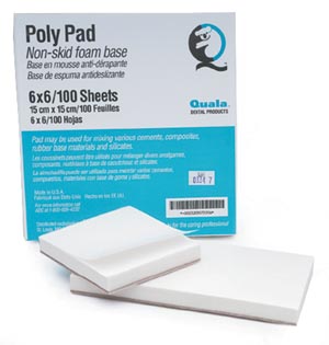 Mixing Pads, 3&quot; x 3&quot; Poly, 100/pad, 6 pads/pk  (MOQ = 3 packs)