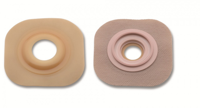 Ostomy Barrier New Image™ FlexWear™ Pre-Cut, Standard Wear Without Tape 57 mm Flange Red Code System 1-1/4 Inch Opening