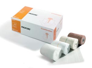 3 Layer Compression Bandage System Profore Lite Low Compression Self-adherent / Tape Closure Tan / White NonSterile