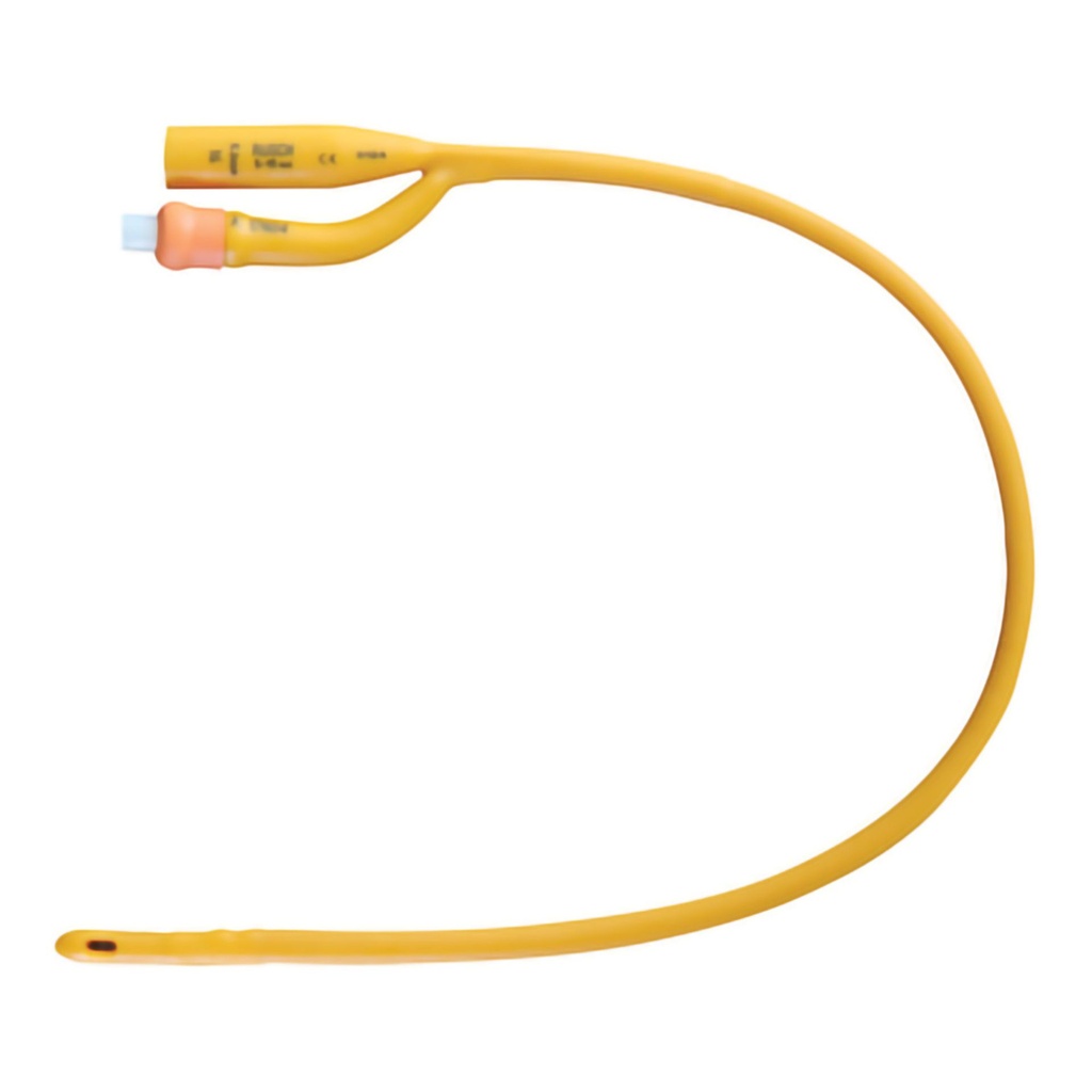 Foley Catheter Rusch Gold® 2-Way Standard Tip 5 cc Balloon 16 Fr. Silicone Coated Latex