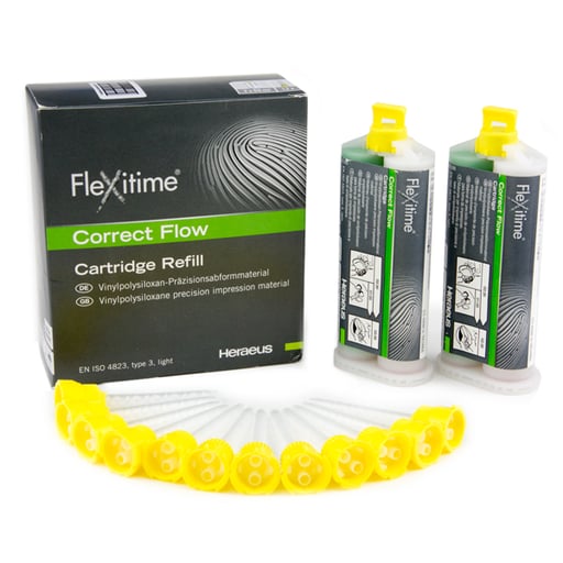 Flexitime Correct Flow (Wash) Refill: 2 - 50 mL Cartridges and 12 MIXPAC Mixing Tips