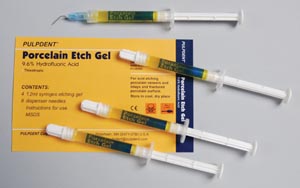 Porcelain Etch Gel Kit Contains: 4 x 1.2mL Syringes + 8 Applicator Tips